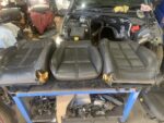 VF 2 SSV Redline Holden Commodore black leather front seat top covers with airbags. Lower cushion